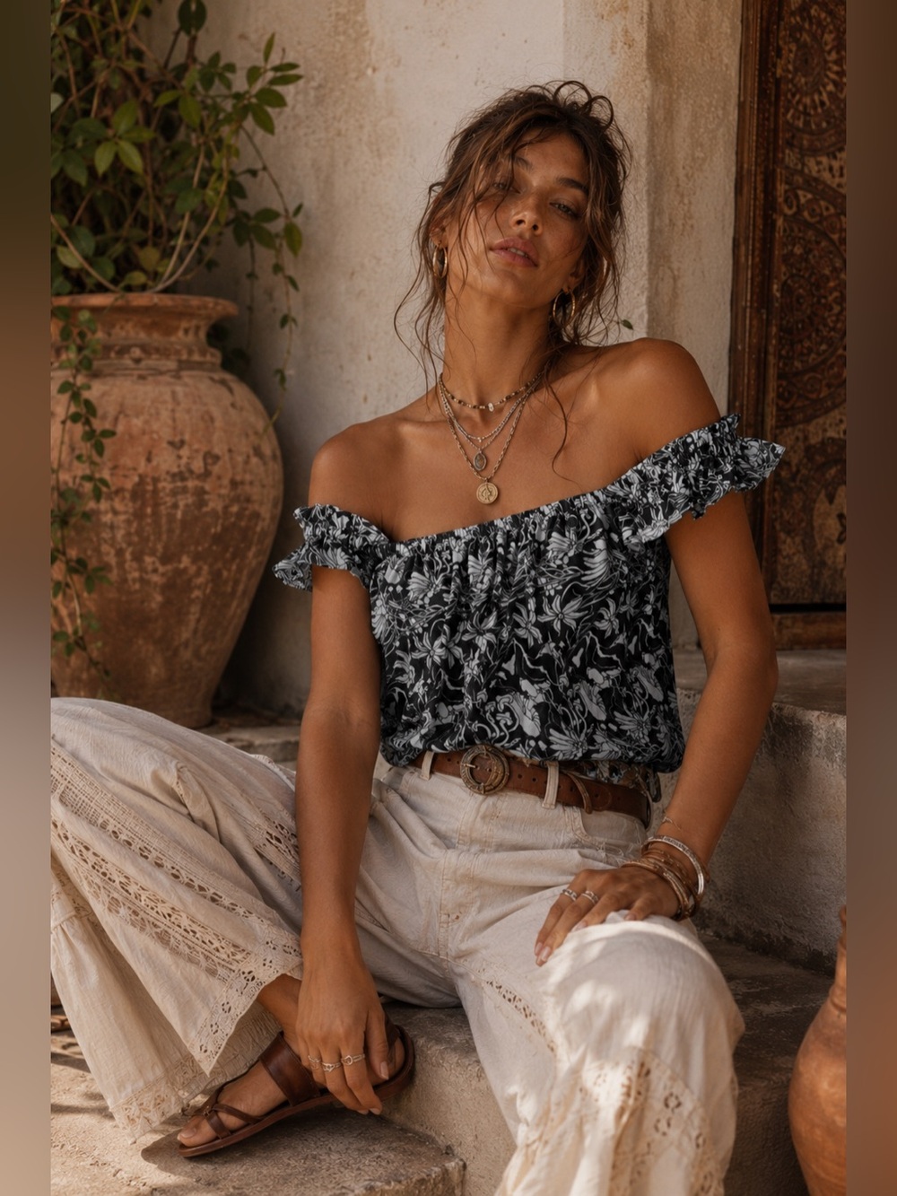 NEW St Roche Woodrow Top in black | size 10